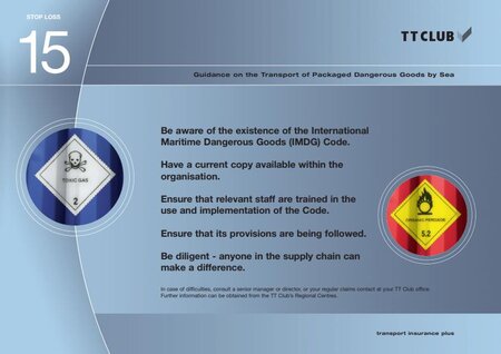 StopLoss: guidance on the transport of packaged dangerous goods by sea