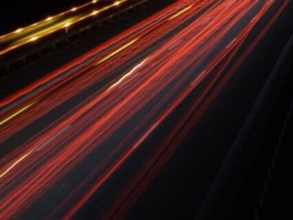 Lights on a road