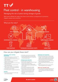 Poster - Pest control in warehousing