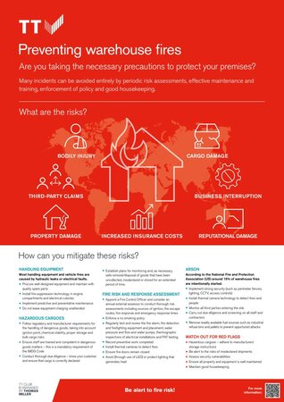 Poster - Preventing warehouse fires