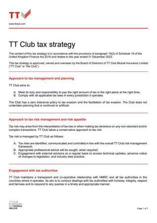 TT Club tax strategy