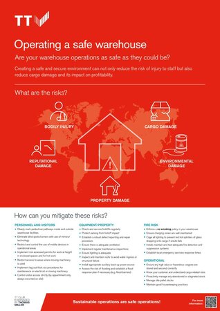 Poster - Operating a safe warehouse