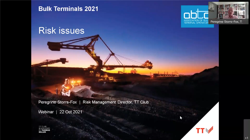 Screenshot of ATBO webinar discussing bulk terminal risks