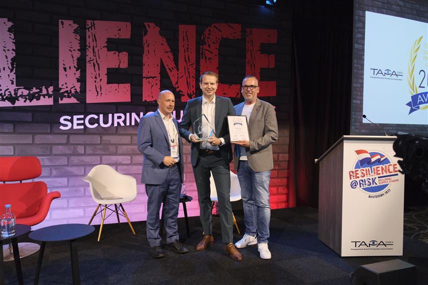 Tapa Supply Chain Resilience Award Winner Receives Award On Stage
