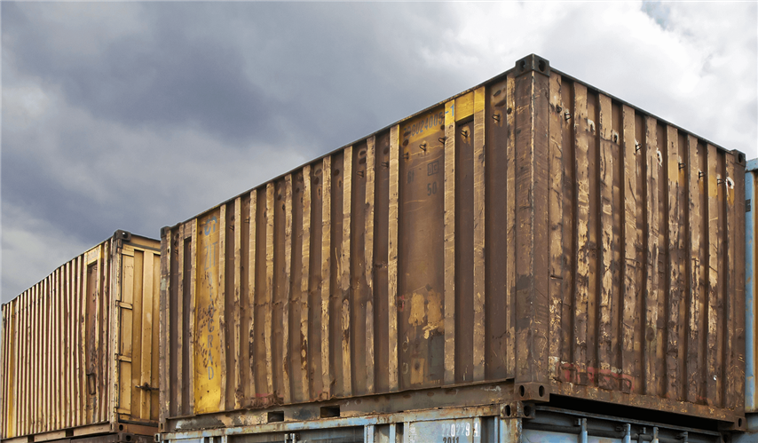 rusty unfit container cloudy sky_s