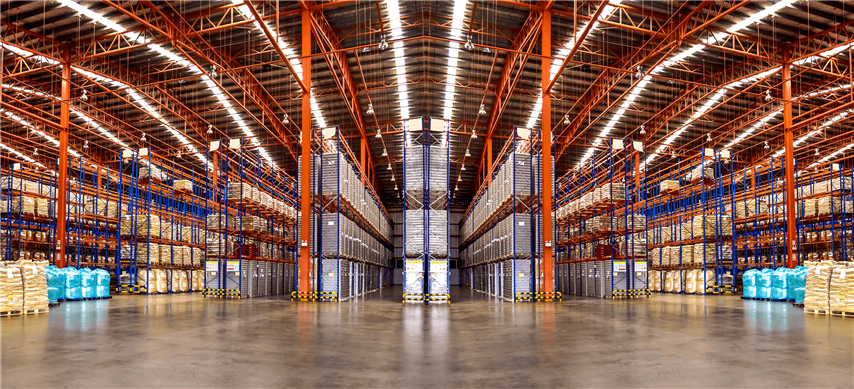 huge commercial warehouse with boxes and racking_s