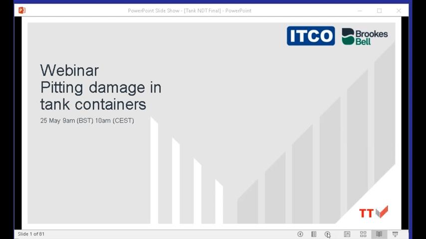 TT Club webinar - pitting damage in tank containers